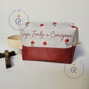 Necessaire box G com alça - Seja forte e corajosa