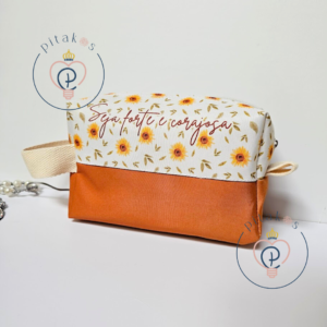 Necessaire box G com alça - Seja forte e corajosa