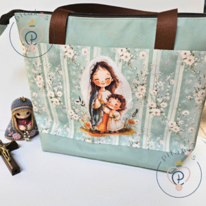 Bolsa - Tradicional ou Máxi - Estampa Maria e Jesus Menino