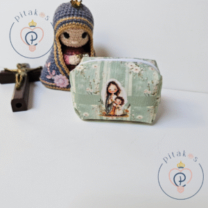 Porta terços box - Maria e Jesus menino
