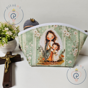 Necessaire pastel - Maria e Jesus menino