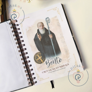 Caderno tamanho A5 - São Bento (versão 1 com orações)