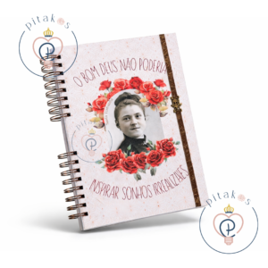 Caderno A5 ou universitário - Santa Teresinha versão tradicional