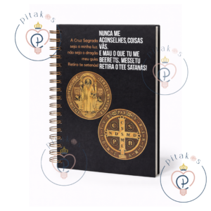 Caderno tamanho A5 - São Bento (versão 1 com orações)