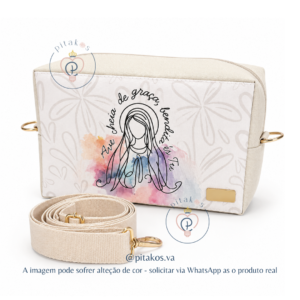 Bolsa box - transversal alça regulável Nossa Senhora Ave Maria