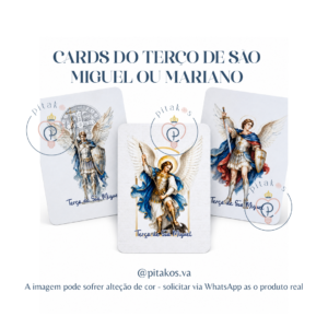 Card do terço de São Miguel Arcanjo | Mariano - Pitakos