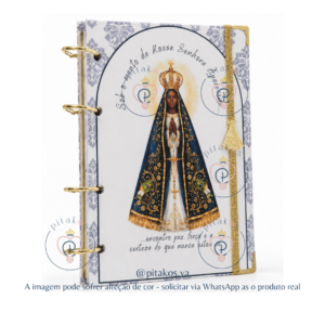Fichário Católico A5 Nossa Senhora Aparecida – 200 Páginas