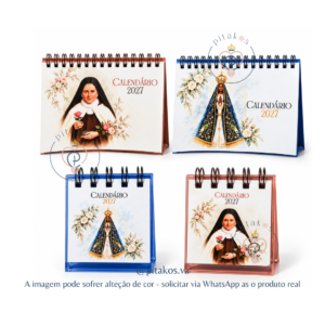 Calendário A5 ou Mini Calendário 2027 | Coleção Devoções Santa Teresinha e/ou Nossa Senhora Aparecida | Pitakos