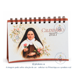 Calendário A5 ou Mini Calendário 2027 | Coleção Devoções Santa Teresinha e/ou Nossa Senhora Aparecida | Pitakos